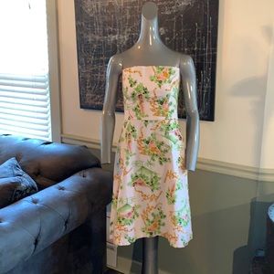 Zinc Strapless Vintage Look Pinup Girl Aloha Dress